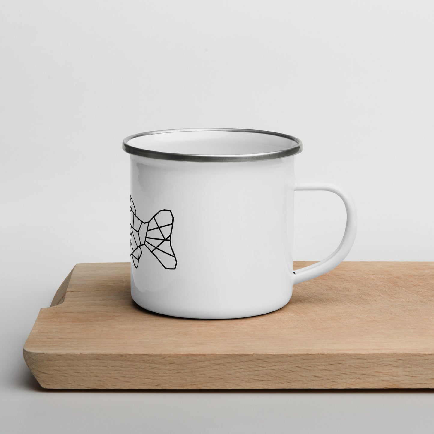 carp logo enamel mug